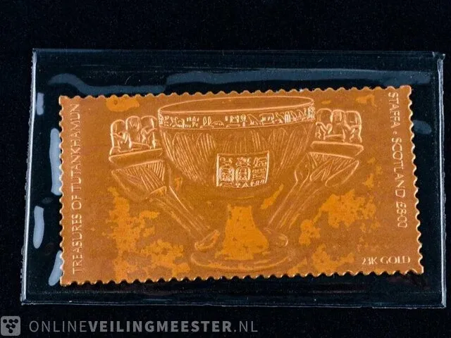 23 krt. postzegel toetanchamon - afbeelding 3 van  3