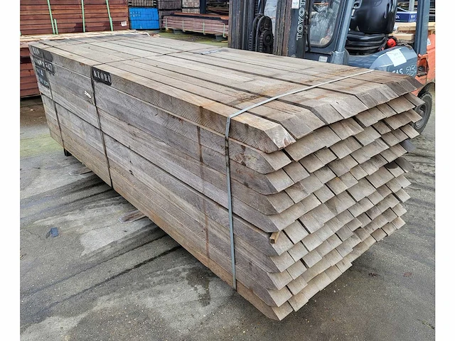 2.300 m3 azobé palen 80 x 80mm 120 st./ 300cm - afbeelding 5 van  8