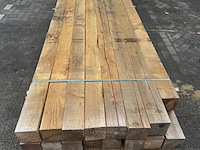 23x 400 cm, 1x 300 cm douglas paal fijnbezaagd , 12 x 12 x 400 cm - afbeelding 1 van  2