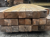 23x 400 cm, 1x 300 cm douglas paal fijnbezaagd , 12 x 12 x 400 cm - afbeelding 2 van  2