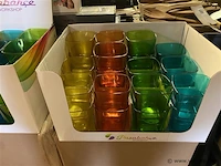 24 waterglazen, pasabahçe, 4 kleuren - afbeelding 1 van  3