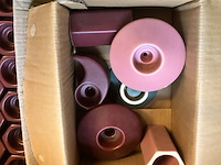 24 x aardewerk kaarsenstandaards - afbeelding 2 van  5