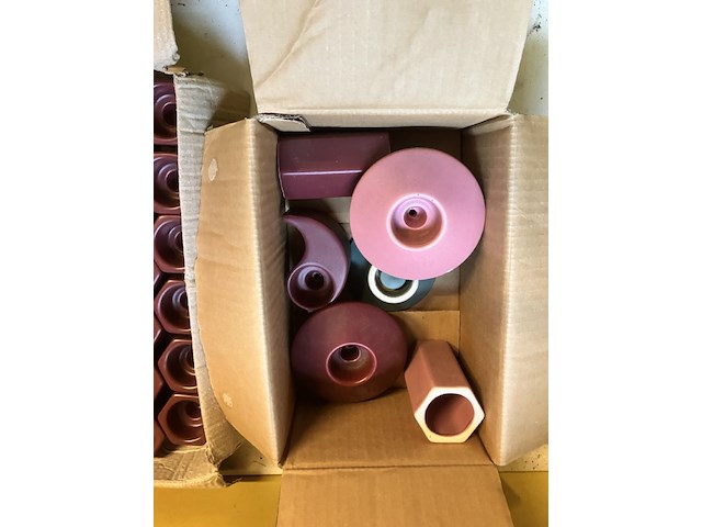 24 x aardewerk kaarsenstandaards - afbeelding 4 van  5