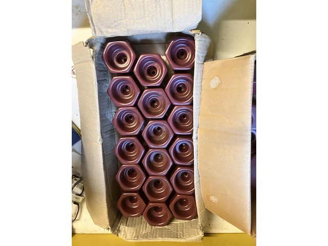 24 x aardewerk kaarsenstandaards - afbeelding 5 van  5