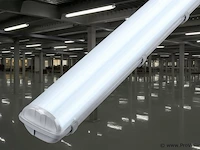 24 x dual tl armatuur 120cm – ip65 waterdicht – fluorescerend frame – binnen / buiten - afbeelding 1 van  6