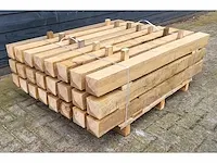 24 x eiken markeringspaal 100 x 100mm , lengte 135 cm - afbeelding 1 van  5