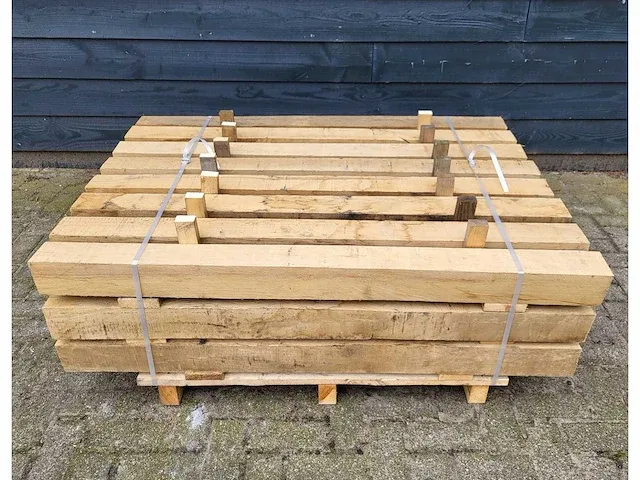 24 x eiken markeringspaal 100 x 100mm , lengte 135 cm - afbeelding 5 van  5