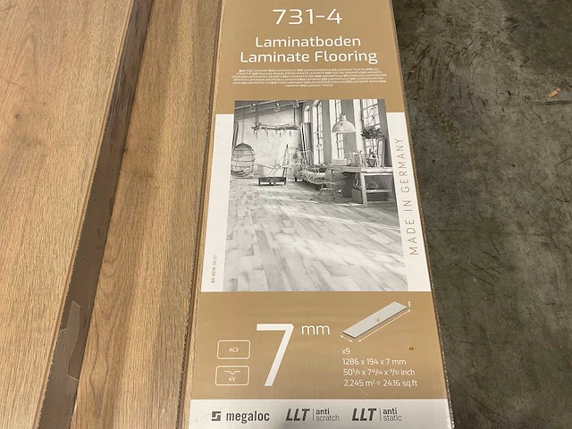 24,6m² kliklaminaat oak light beige - afbeelding 8 van  10