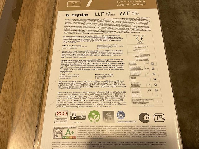 24,6m² kliklaminaat oak light beige - afbeelding 9 van  10