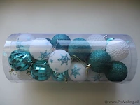 24x kerstballen pl178 - afbeelding 1 van  2