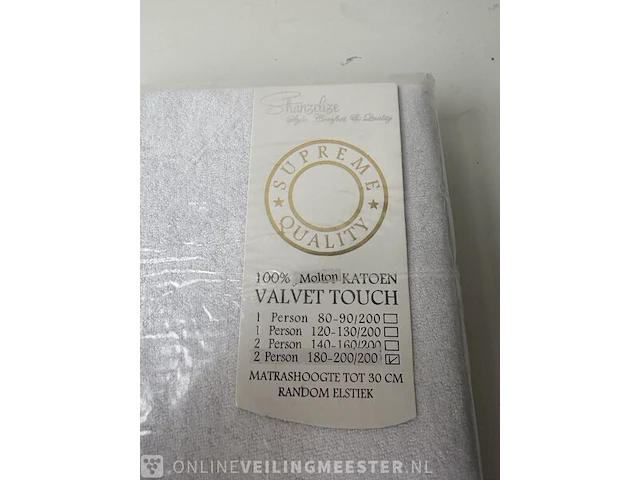 24x molton , shanzelize supreme quality, wit 180-200x200cm - afbeelding 1 van  3