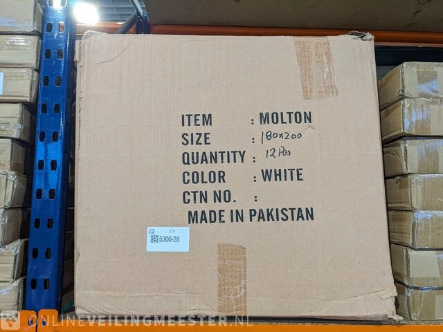 24x molton , shanzelize supreme quality, wit 180-200x200cm - afbeelding 3 van  3