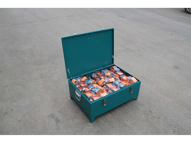 24x spanband (3 ton + 5 ton) in metalen opbergkist - afbeelding 2 van  4