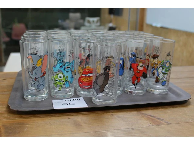 25 longdrinkglazen met disney figuren - afbeelding 1 van  2