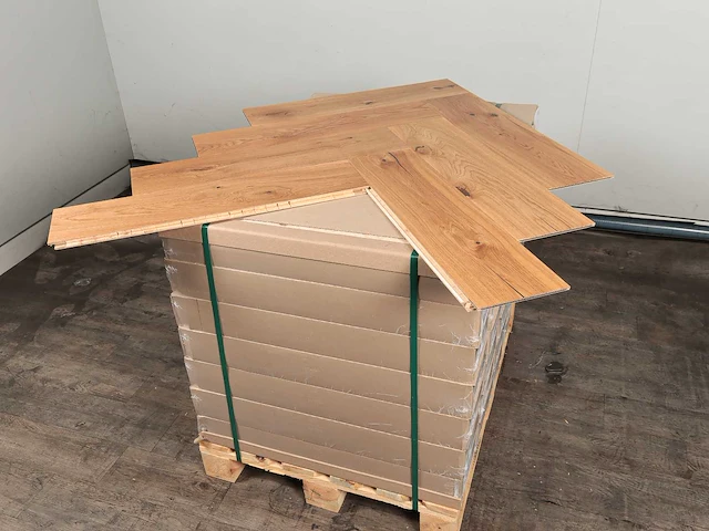 25 m2 parket eiken visgraat mutliplank - 725 x 180 x 14 mm - afbeelding 4 van  4