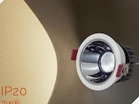 25 x led inbouwspot – 7w – 3000k warm wit – wit/zilver – cob – ø75mm – ip20 - afbeelding 1 van  4