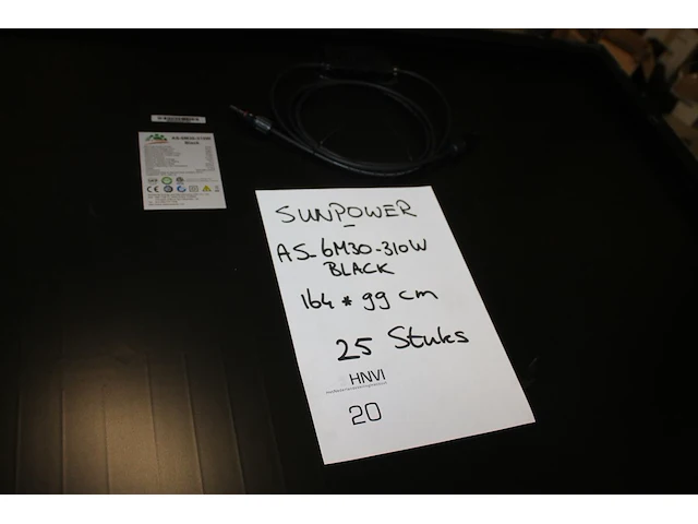 25 zonnepanelen sunpower as-6m30-310w black. afmeting 99 x 164 cm. - afbeelding 3 van  4
