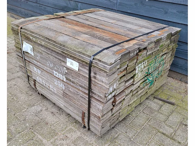 250 x azobe planken 20 x 100mm, lengte 100 cm - afbeelding 2 van  5