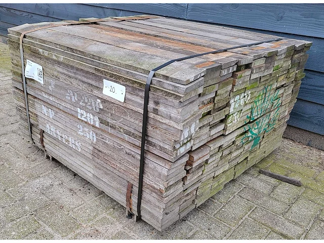 250 x azobe planken 20 x 100mm, lengte 100 cm - afbeelding 3 van  5
