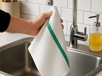 2500x keuken/vaatdoek - white/green - afbeelding 1 van  2