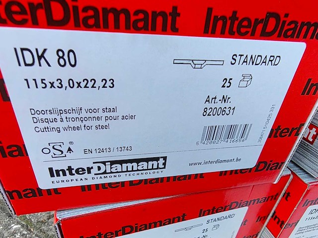250x interdiamant - idk80 - doorslijpschijven 115mm - afbeelding 8 van  10