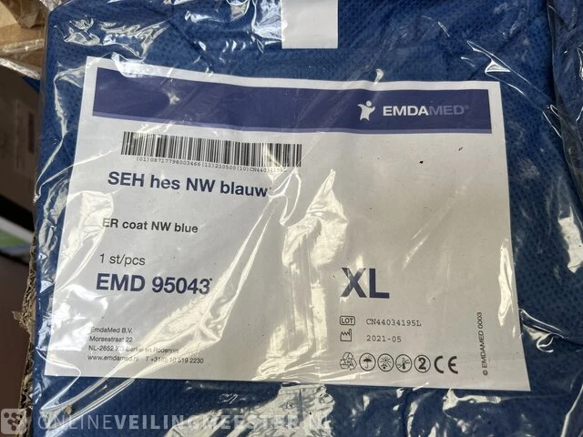 250x medische jas emdamed, seh hes nw blauw - afbeelding 4 van  6