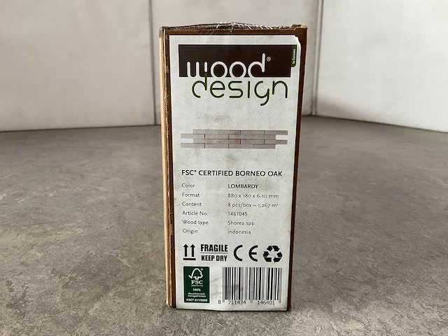 25,34 m² wandpaneel borneo lombardy shoreahout - afbeelding 5 van  5