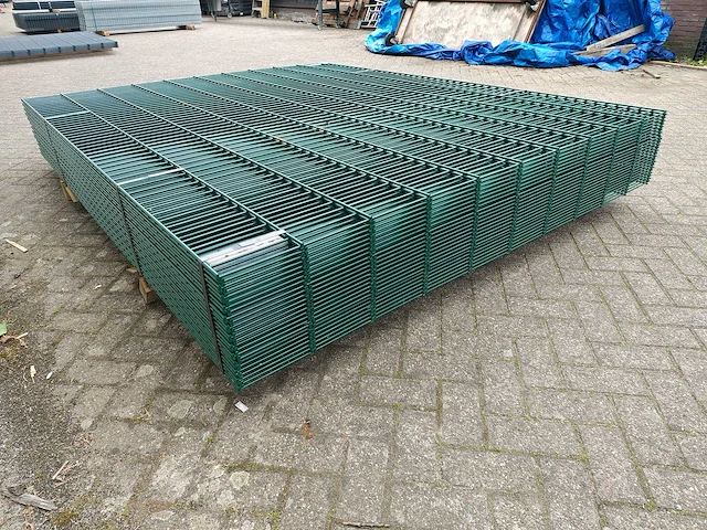 25x heras - 2024 - 8/6/8 - dubbelstaafs hekwerk groen - afbeelding 10 van  13