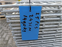 25x heras - 8/6/8 - dubbelstaafs hekwerk gegalvaniseerd 243cm hoog - afbeelding 7 van  8