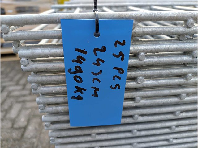25x heras - 8/6/8 - dubbelstaafs hekwerk gegalvaniseerd 243cm hoog - afbeelding 7 van  8