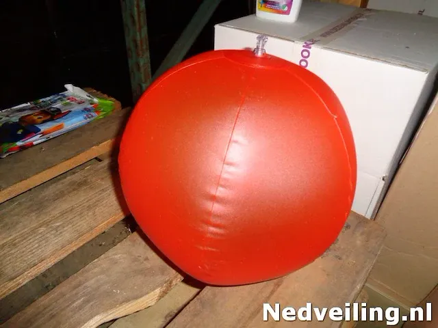 25x strandbal rood 23cm - afbeelding 1 van  3