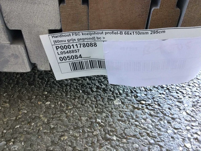 263 kozijnhout hardhout profiel -b 66x110 mm 195 en 295 cm. - afbeelding 7 van  8