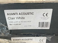 26,7m² hdm akoestische wandpanelen - clair white - 138,8x20,1 cm - afbeelding 7 van  8