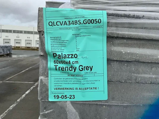 27 pallets palazzo beton tegels ( 349,92 m2) - afbeelding 4 van  4