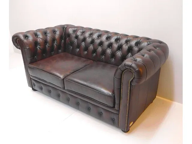 2x 2 zits bankstel chesterfield, springfield, bruin - afbeelding 3 van  3