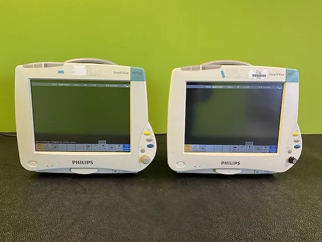 2x 2006 philips intellivue mp50 patiëntmonitor - afbeelding 1 van  10