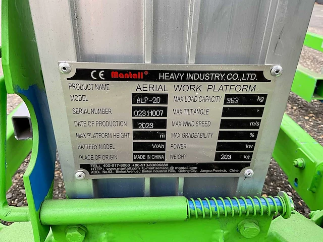 2x 2023 mantall alp-20 kanaallift - afbeelding 5 van  18