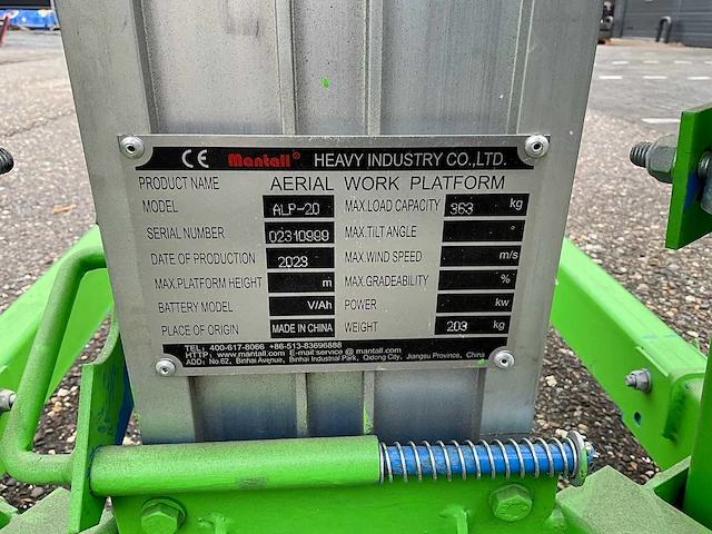 2x 2023 mantall alp-20 kanaallift - afbeelding 10 van  18