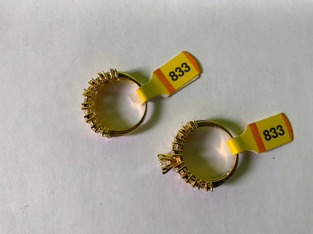 2x 20karaats geelgouden ringen - afbeelding 5 van  5