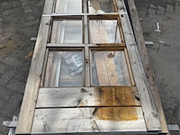 2x 2x dubbele deur vuren met ramen | vergrijsd - afbeelding 1 van  2