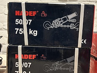 2x 50/07 750kg 3m rateltakel met certificaat hadef professional - afbeelding 1 van  2