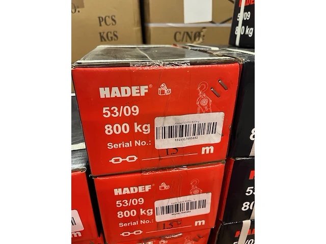 2x 53/09 800kg 1.5m rateltakel met certificaat, hadef professional - afbeelding 3 van  3
