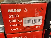 2x 53/09 800kg 1.5m rateltakel met certificaat, hadef professional - afbeelding 3 van  3