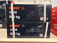 2x 53/09 800kg 1.5m rateltakel met certificaat hadef professional - afbeelding 1 van  2