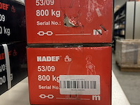 2x 53/09 800kg 1.5m rateltakel met certificaat hadef professional - afbeelding 2 van  2