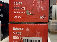 2x 53/09 800kg 1.5m rateltakel met certificaat hadef professional - afbeelding 2 van  2