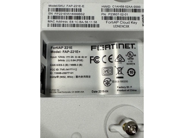 2x accesspoint fortinet, fortiap 221e - afbeelding 3 van  3