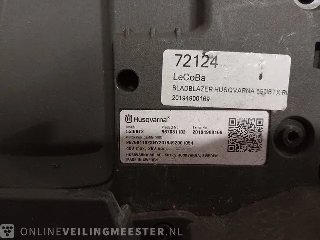 2x accu bladblazer husqvarna, 550ibtx - afbeelding 2 van  11