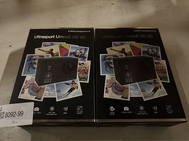 2x action camera silver met accessoires ultrasport umove hd60 - afbeelding 4 van  4
