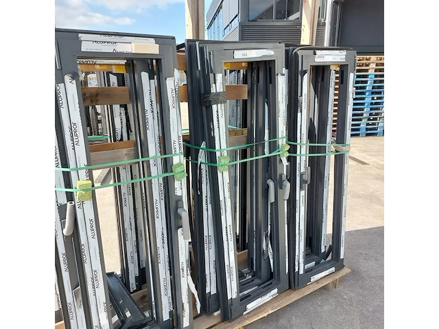 2x aluminium kozijn met kiepraam, zwartgrijs (mat) - afbeelding 4 van  12
